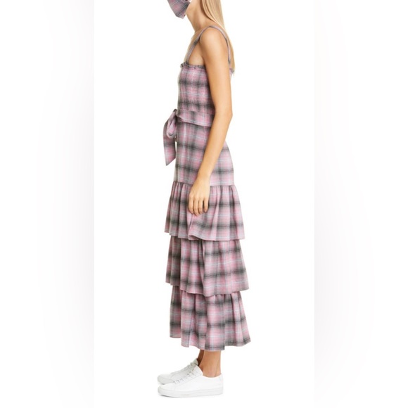 Likely Paretti Plaid Smock Cotton Sundress Pink Multi Size 12 - Picture 2 of 15